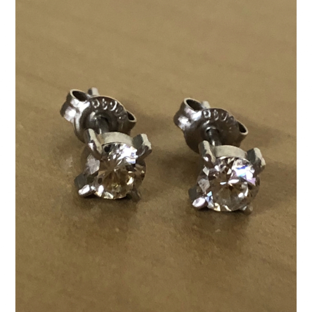 星の砂 pt900 ダイヤモンドイヤリング Total 0.34ct - イヤリング