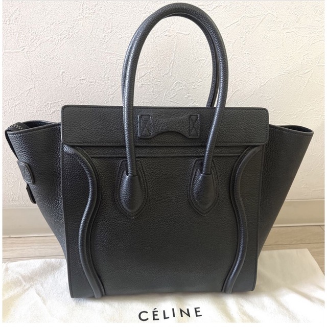 celine(セリーヌ)の【美品】CELINE セリーヌ ラゲージ マイクロ ブラック レディースのバッグ(ハンドバッグ)の商品写真