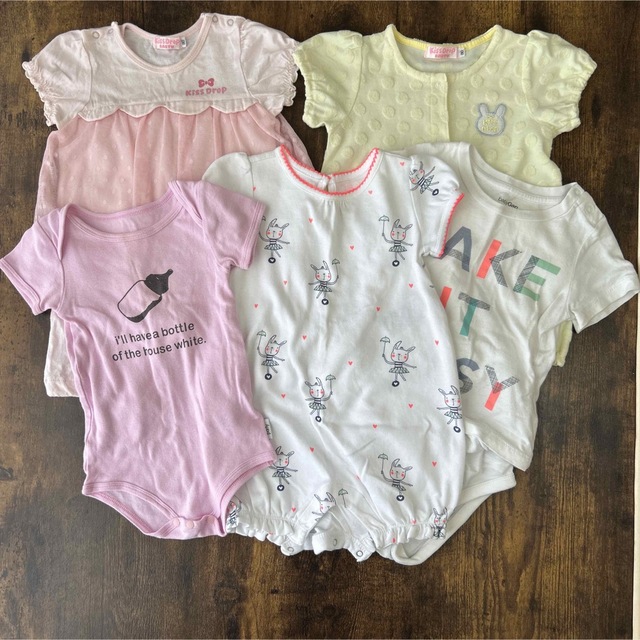 BeBe ① ロンパース 5枚 まとめ売り サイズ80cm べべ GAP 女の子の通販 by まいまい Bebe 80cmロンパース