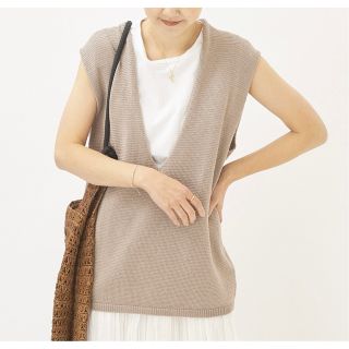 プラージュ(Plage)の★新品★Plage★Italian Yarn Vest Re.★ベージュ★(ベスト/ジレ)