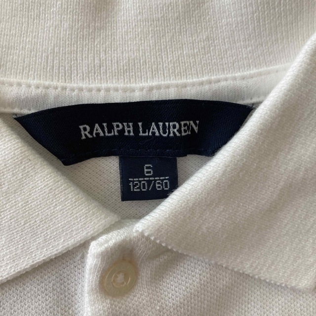 Ralph Lauren(ラルフローレン)のラルフローレン ポロシャツ ホワイト 120 キッズ/ベビー/マタニティのキッズ服女の子用(90cm~)(Tシャツ/カットソー)の商品写真