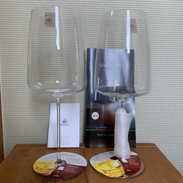 グラス/カップ新品 ツヴィーゼル ハンドメイド クリスタル ペア ワイングラス 2脚 2