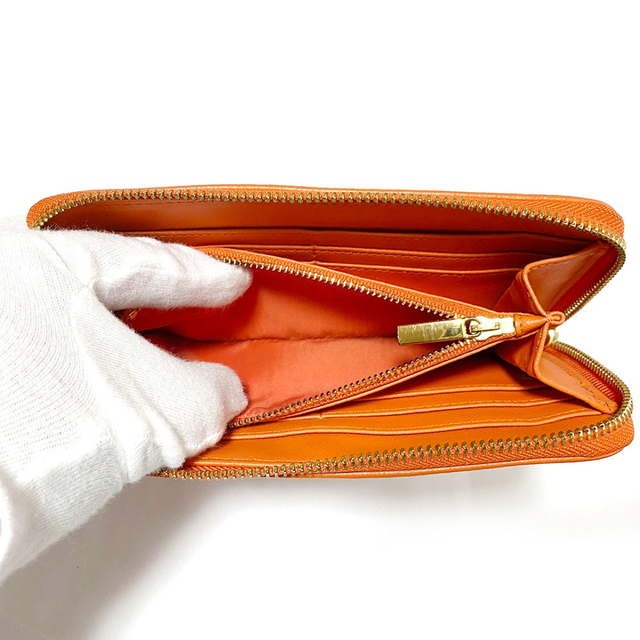 Tory Burch(トリーバーチ)のトリーバーチ ラウンドファスナー 長財布 レザー オレンジ レディースのファッション小物(財布)の商品写真