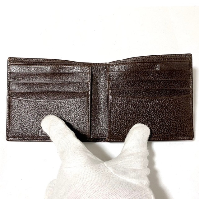 安心の関税送料込み ほぼ未使用BALLY バリー 二つ折り財布 レザー