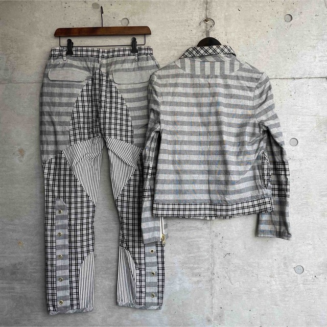 banal chic bizarre チェック柄 変形デザイン セットアップ-