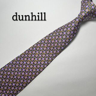 ダンヒル(Dunhill)のダンヒル dunhill ネクタイ シルク パープル 総柄 穏やか 紫 絹(ネクタイ)