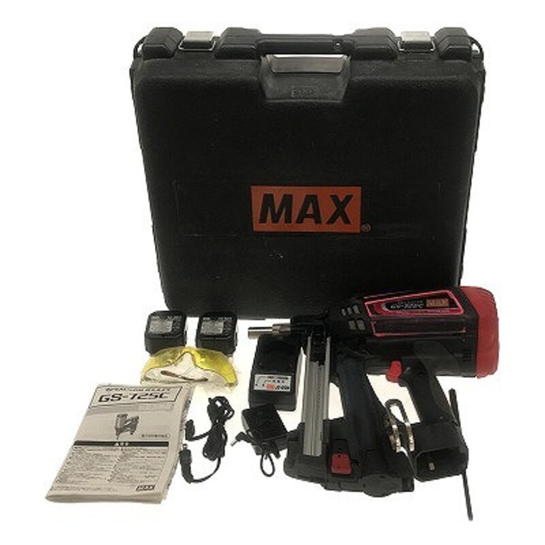 ☆中古品☆MAX マックス ピン打機 ガスネイラ GS-725C バッテリー2個 充電器 ケース付 ガス式鋲打ち機 ガス式鋲打機 ガス銃  72048の通販 by 工具販売専門店Borderless(ラクマ店)｜ラクマ