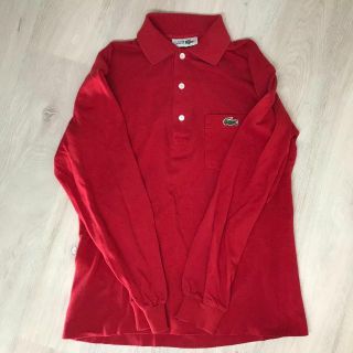 ラコステ(LACOSTE)のラコステ　長袖ポロシャツ　レッド(ポロシャツ)