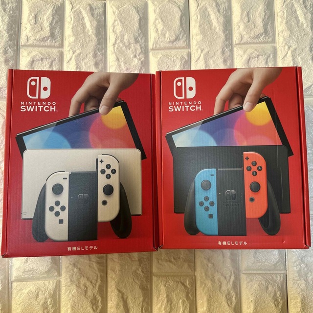 新品未使用 Nintendo Switch 有機ELモデル ホワイト レッド 27999.65円