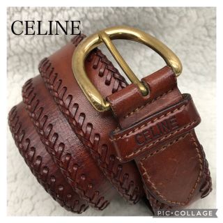 セリーヌ(celine)のCELINE オールドセリーヌ　メンズレザー ベルト　SOLID BRASS(ベルト)