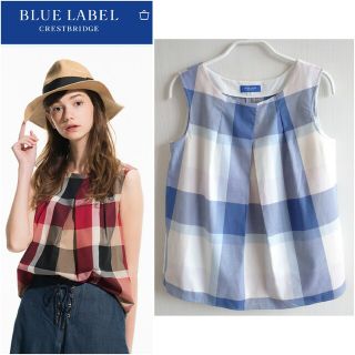 ブルーレーベルクレストブリッジ(BLUE LABEL CRESTBRIDGE)の最終値下げ【極美品】ブルーレーベルクレストブリッジ　ブラウス(シャツ/ブラウス(半袖/袖なし))