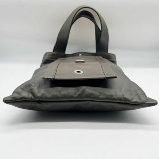 JIL SANDER NAVY - 良品 ジルサンダーネイビー レザー トートバッグ