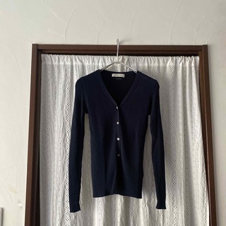 デミルクスビームス(Demi-Luxe BEAMS)のビームス　紺色リブセーター&ノースリーブ　カットソー(カットソー(半袖/袖なし))