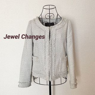 ジュエルチェンジズ(Jewel Changes)の Jewel Changes ジュエルチェンジズ　ツイードノーカラージャケット(ノーカラージャケット)