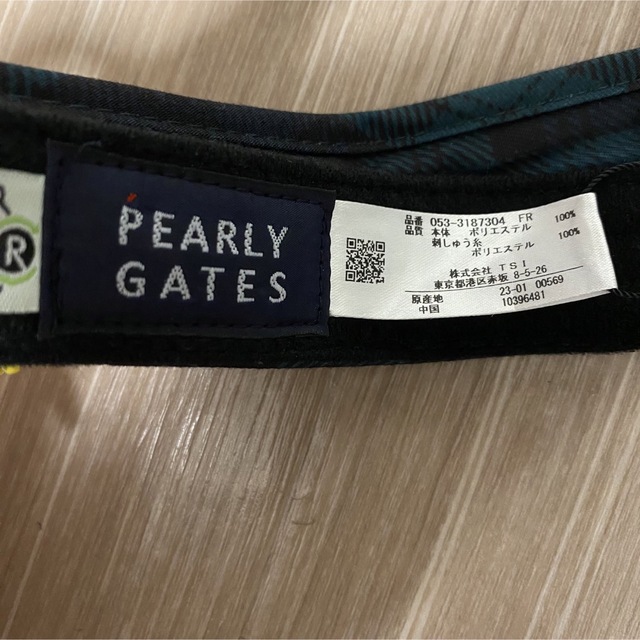 PEARLY GATES(パーリーゲイツ)の新品タグ付き　パーリーゲイツ　バイザー　ブラックウォッチ柄　ユニセックス スポーツ/アウトドアのゴルフ(その他)の商品写真