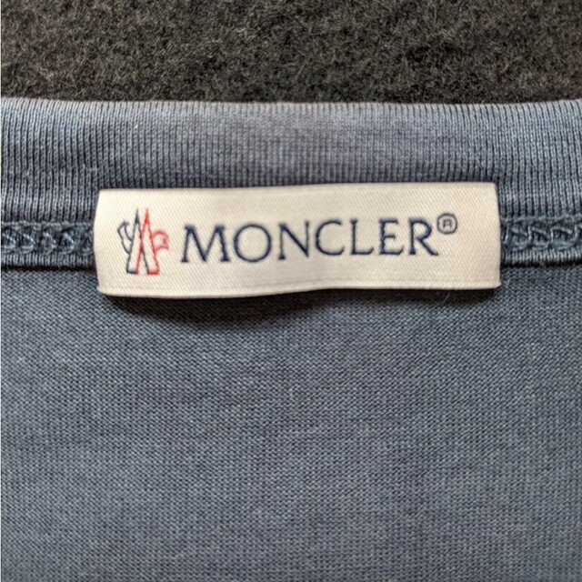 MONCLER ダブルワッペン　半袖Tシャツ　Mサイズ　ネイビー　モンクレール