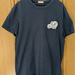 MONCLER ダブルワッペン　半袖Tシャツ　Mサイズ　ネイビー　モンクレール