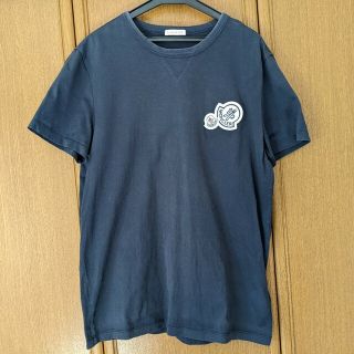 モンクレール(MONCLER)のMONCLER ダブルワッペン　半袖Tシャツ　Mサイズ　ネイビー　モンクレール(Tシャツ/カットソー(半袖/袖なし))