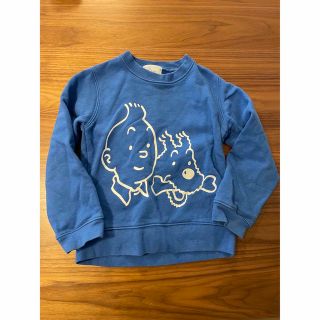 タンタン　TINTIN トレーナー　110 ブルー(Tシャツ/カットソー)