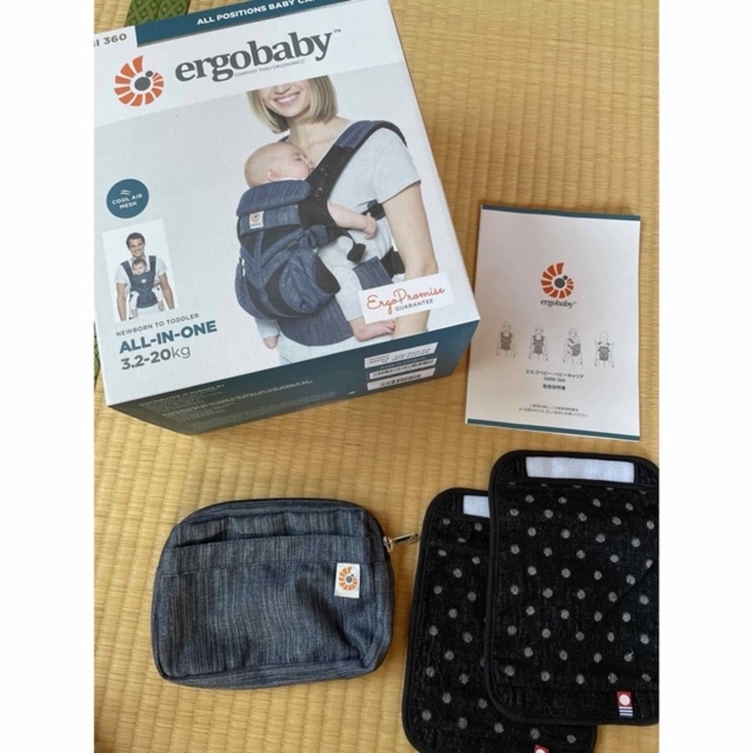 Ergobaby(エルゴベビー)のエルゴベビー OMNI360 クールエアーメッシュ インディゴ 美品 キッズ/ベビー/マタニティの外出/移動用品(抱っこひも/おんぶひも)の商品写真