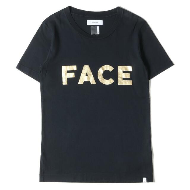 FACETASM ファセッタズム FACE ロゴ箔プリント コットン クルーネック Tシャツ ブラック 黒 ゴールド 4 トップス シンプル カジュアル ブランド 【メンズ】【R048】