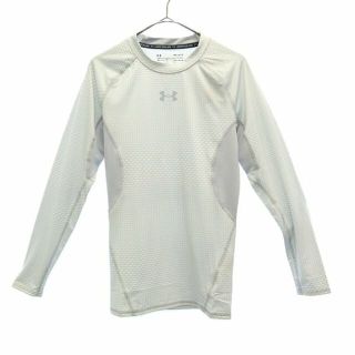 アンダーアーマー(UNDER ARMOUR)の未使用 アンダーアーマー 総柄 トレーニングシャツ MD グレー UNDER ARMOUR 長袖 Tシャツ クルーネック スポーツ メンズ 【中古】  【230603】 メール便可(その他)