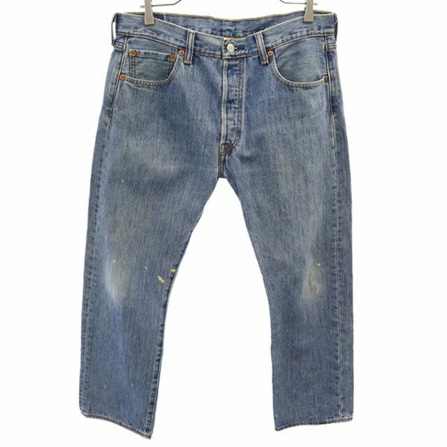 Levi's(リーバイス)のリーバイス 501 ストレート デニムパンツ W34 ブルー Levi's ボタンフライ ジーンズ メンズ 【中古】  【230603】 メンズのパンツ(ワークパンツ/カーゴパンツ)の商品写真