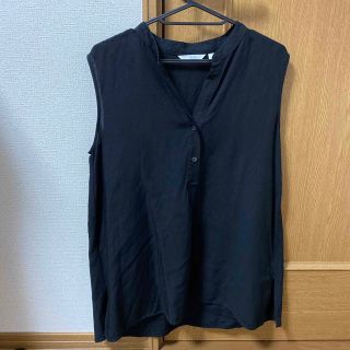 ユニクロ(UNIQLO)のUNIQLO リネンブレンドスキッパーシャツ（ノースリーブ）(シャツ/ブラウス(半袖/袖なし))