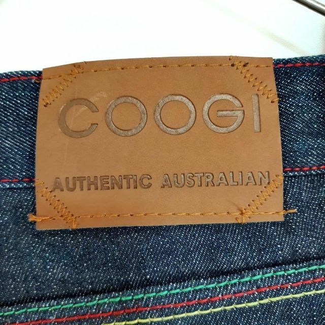 COOGI クージー 極太ワイドバギーボトム 刺繍 ネイビー紺 デニム W40