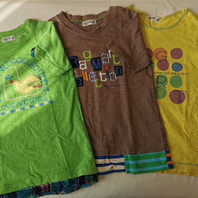 RAG MART(ラグマート)のラグマート　RAG MART　 Tシャツ３枚セット キッズ/ベビー/マタニティのキッズ服男の子用(90cm~)(Tシャツ/カットソー)の商品写真