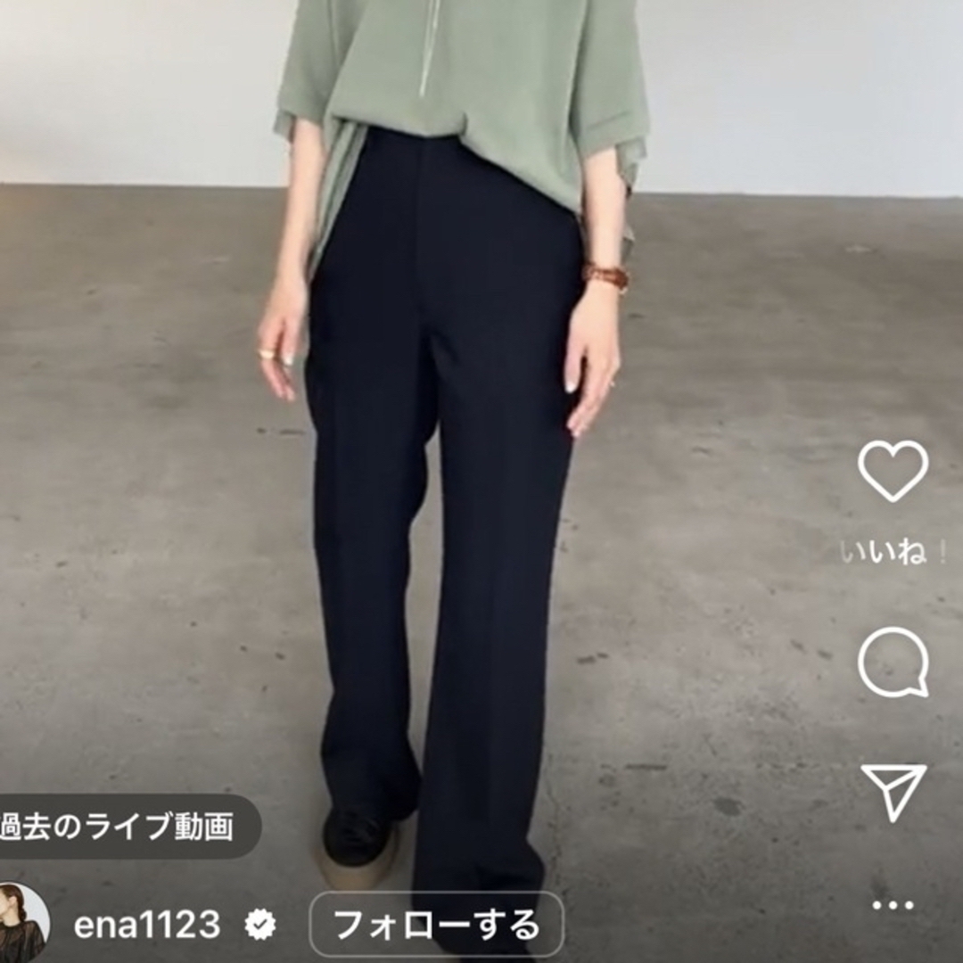【clane】CENTER PRESS BOOTCUT PANTS