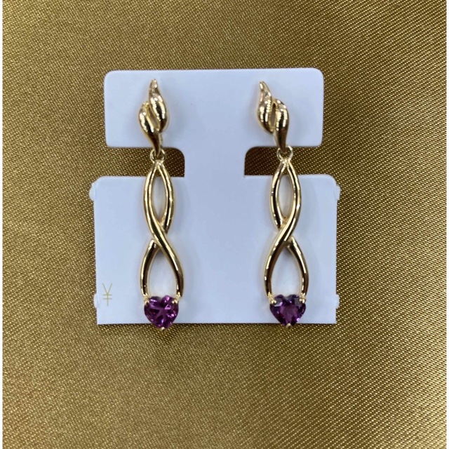 アクセサリー K18☆アメシスト☆ファッションピアス☆USED品☆中古品