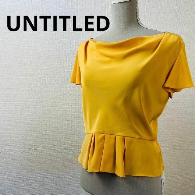 UNTITLED(アンタイトル)のUNTITLED　アンタイトル　レディース　イエロー　綺麗め　ブラウス レディースのトップス(Tシャツ(半袖/袖なし))の商品写真