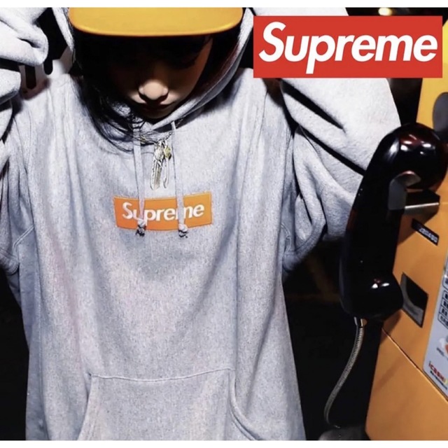 【入手困難！】SUPREME　ボックスロゴ　フ　オレンジボックス メンズのトップス(パーカー)の商品写真