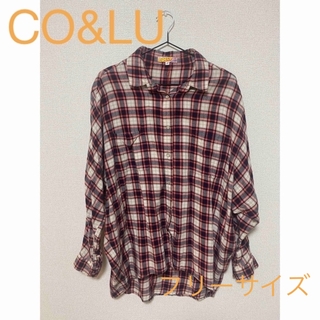 ココルル(CO&LU)のCO&LU ココルル　チェックシャツ　赤(シャツ/ブラウス(長袖/七分))