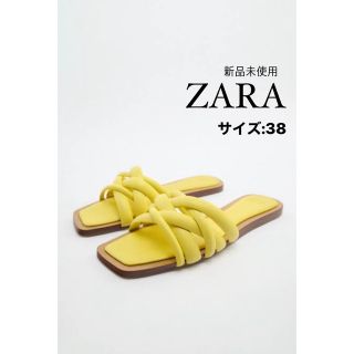 ザラ(ZARA)の【値下げ】新品未使用 ZARA サンダル フラットストラップ(サンダル)