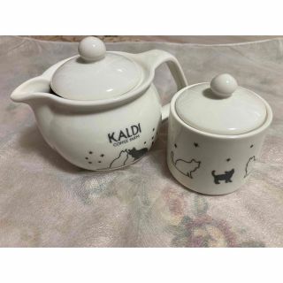 カルディ(KALDI)のKALDI ティーポット＆シュガーポット(グラス/カップ)