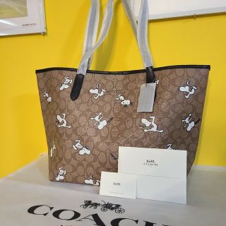新品・未使用 COACH コーチ スヌーピー SNOOPY コラボ トートバッグ