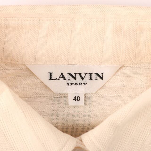 LANVIN(ランバン)のランバン 長袖シャツ ボーダー リボン トップス スポーツ 日本製 レディース 40サイズ ベージュ LANVIN レディースのトップス(シャツ/ブラウス(長袖/七分))の商品写真