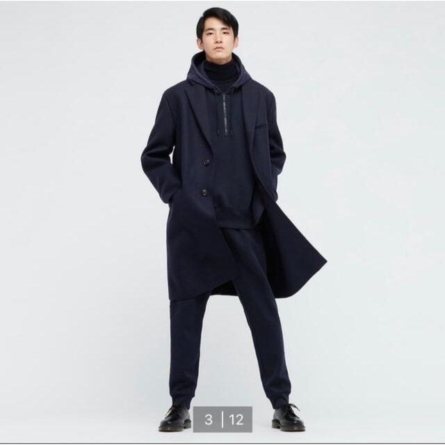 UNIQLO(ユニクロ)の【ネイビー、Sサイズ、新品】ドライスウェットハーフジップパー メンズのトップス(パーカー)の商品写真