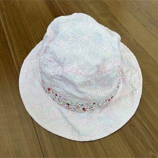 ニシマツヤ(西松屋)の西松屋　帽子　ピンク　50　花柄(帽子)