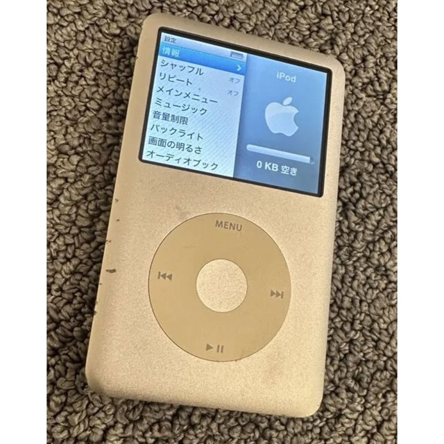 iPod(アイポッド)のiPod classic 160GB シルバー　MB145J ジャンク スマホ/家電/カメラのオーディオ機器(ポータブルプレーヤー)の商品写真