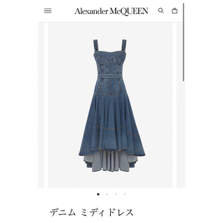 Alexander McQueen - アレキサンダーマックイーン デニム ドレス