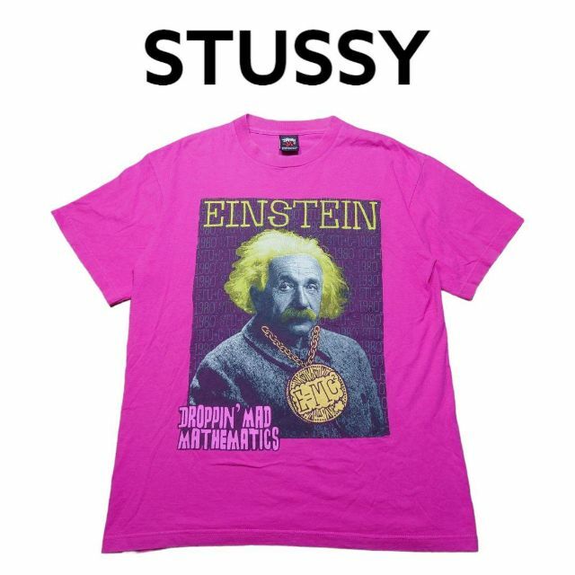 STUSSY　アインシュタイン　ビッグプリント　Tシャツ　　ステューシー