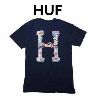 希少デザイン　HUF　ワンポイントロゴプリント　タイダイ染めTシャツ　メキシコ製