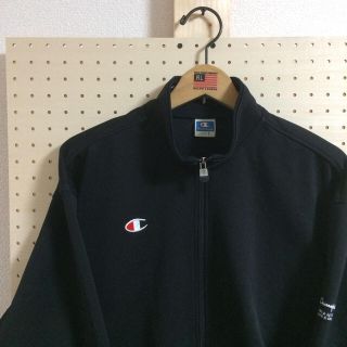 チャンピオン(Champion)の美品 champion 90s ビンテージ トラックジャケット 黒 (ジャージ)