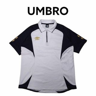 アンブロ(UMBRO)のサンプル品　UMBRO　ハーフジップポロシャツ　アンブロ　ワンポイント刺繍(ポロシャツ)