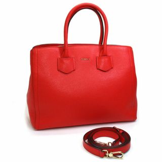 フルラ(Furla)のFURLA 2WAY ショルダーバッグ トートバッグ レザー レッド系(その他)