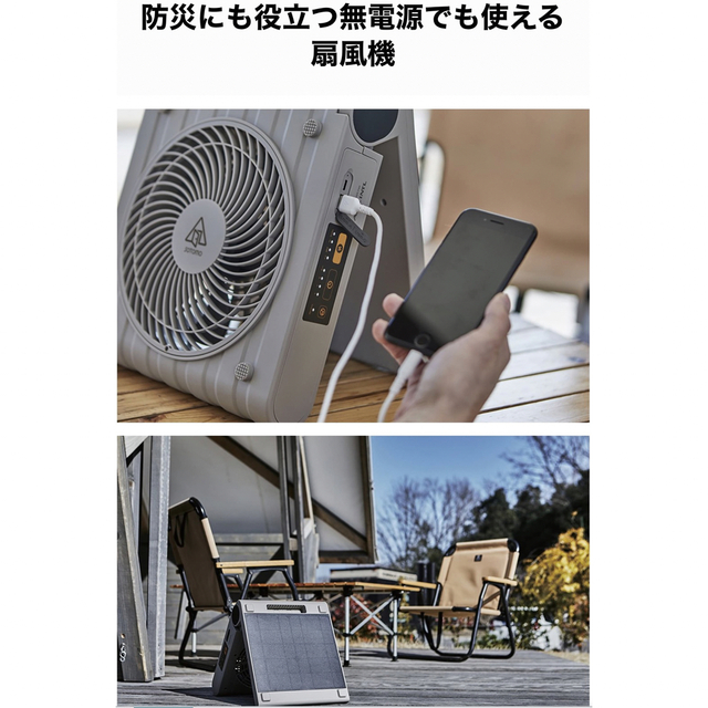 ソーラーパワーファン【新品未使用品】冷暖房/空調