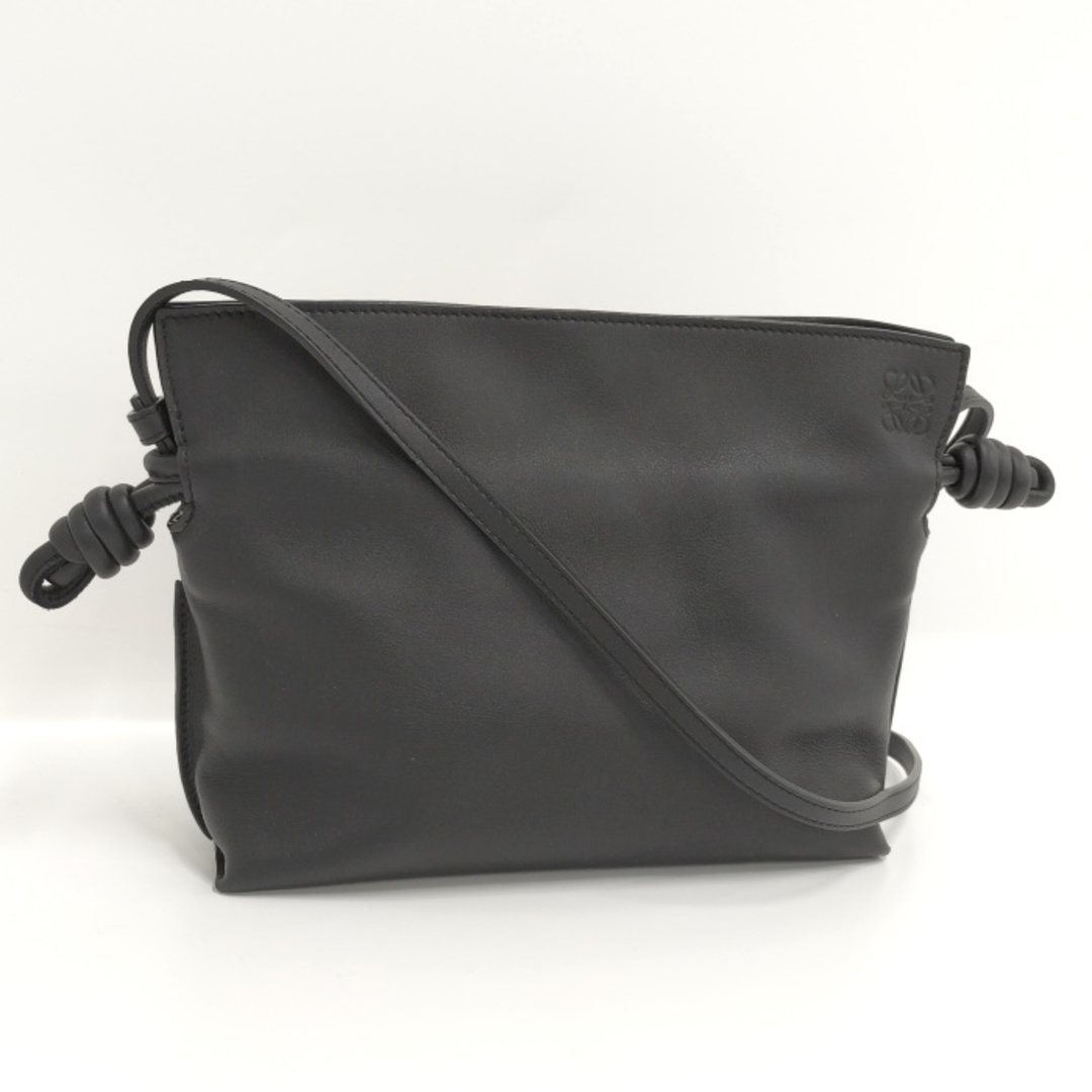LOEWE - LOEWE フラメンコ クラッチ ショルダーバッグ レザー ブラック
